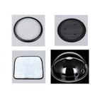 Pet water dispenser replacement parts: silicone ring, mesh filter, felt pad, and dome lid