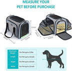 Pet Carrier Airline Approved, Expandable Foldable Soft-Sided Dog Carrier, with 2 Expandable Mesh Windows, Pet Travel Bag