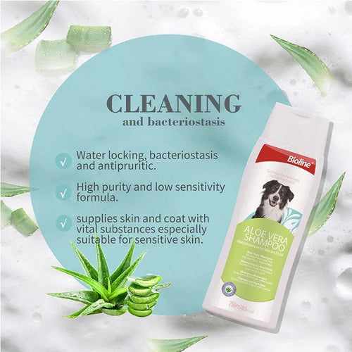Bioline Aloe Vera Shampoo for Dogs Sensitive Skin Shampoo 250ml