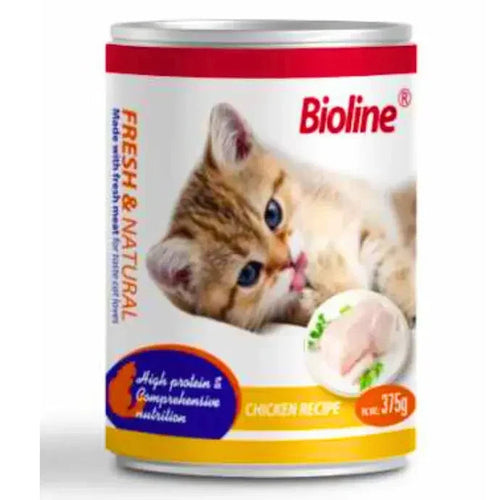 Bioline Canned Wet Cat Food Chicken Recipe –375g