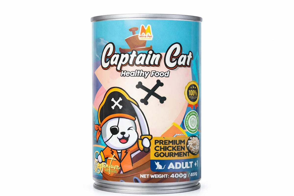 Captain Cat Premium Chicken Gourmet Canned Wet Cat Food Adult 400g