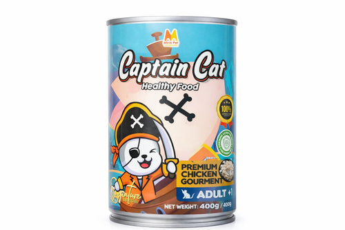 Captain Cat Premium Chicken Gourmet Canned Wet Cat Food Adult 400g