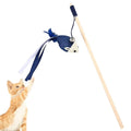Cat Wand Toys Interactive Cat Bell Toys Fake Feather Kitten Toys Mouse Toy