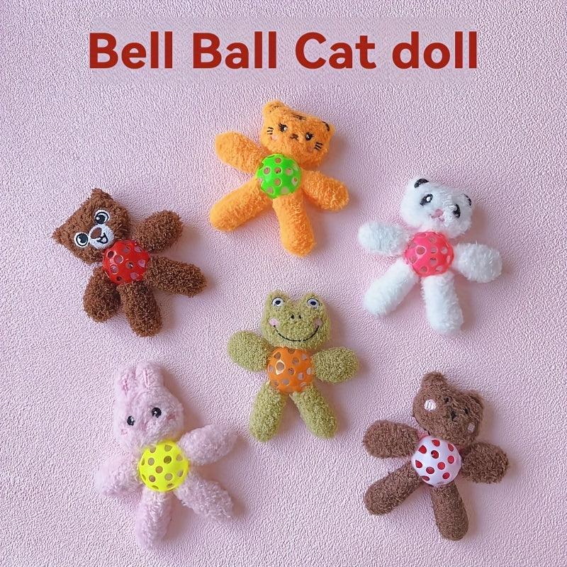 Cat Plush Doll Chew Cat Toy with Ball Toys For Kitten Teeth Grinding Random
