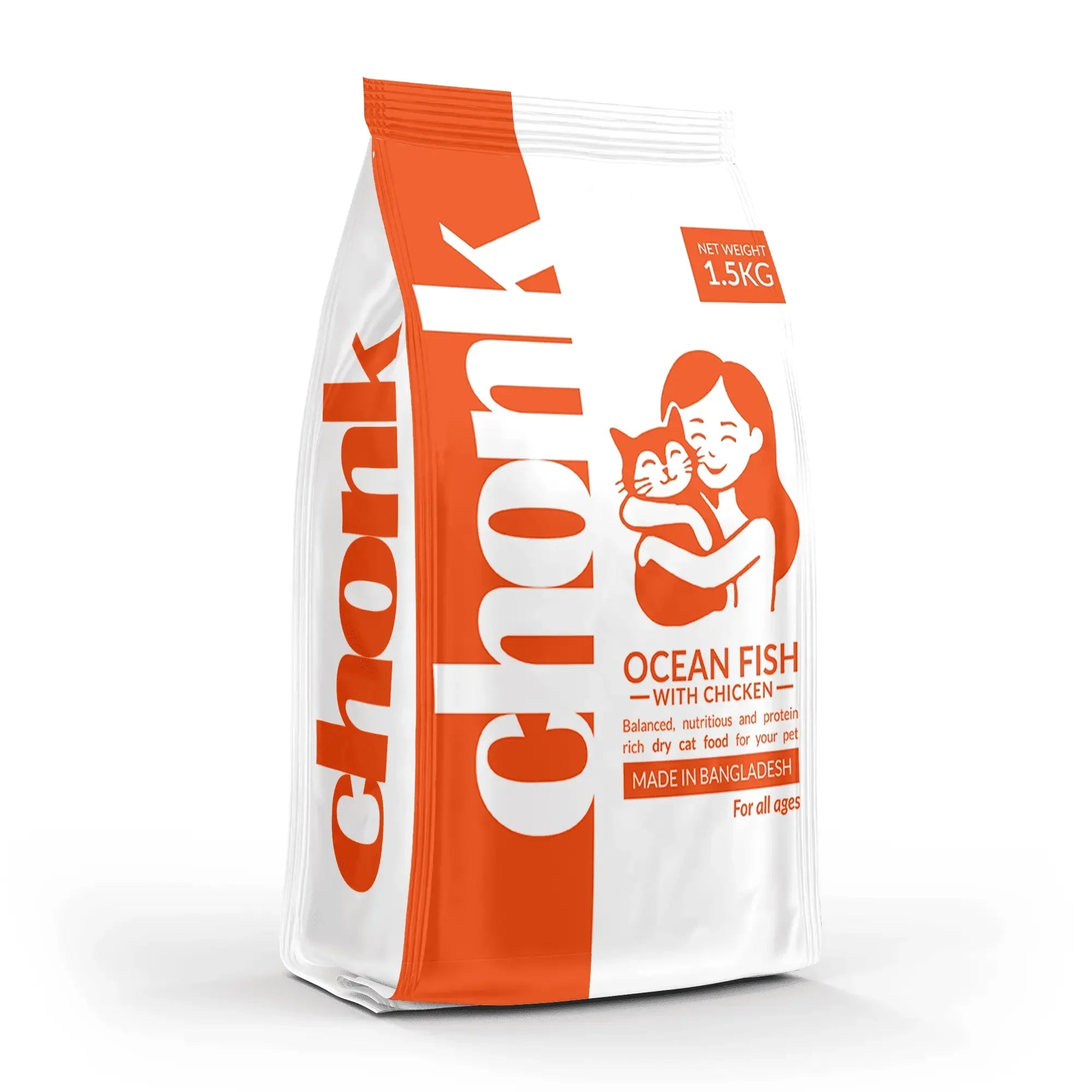 Chonk All Ages Cat Dry Food (Ocean Fish with Chicken) 1.5 KG