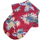 Dog Clothes Small, Medium and Large Dog Beach Pineapple Shirt Hawaiian Golden Retriever Pet Dog Cat Spring and Summer Supplies