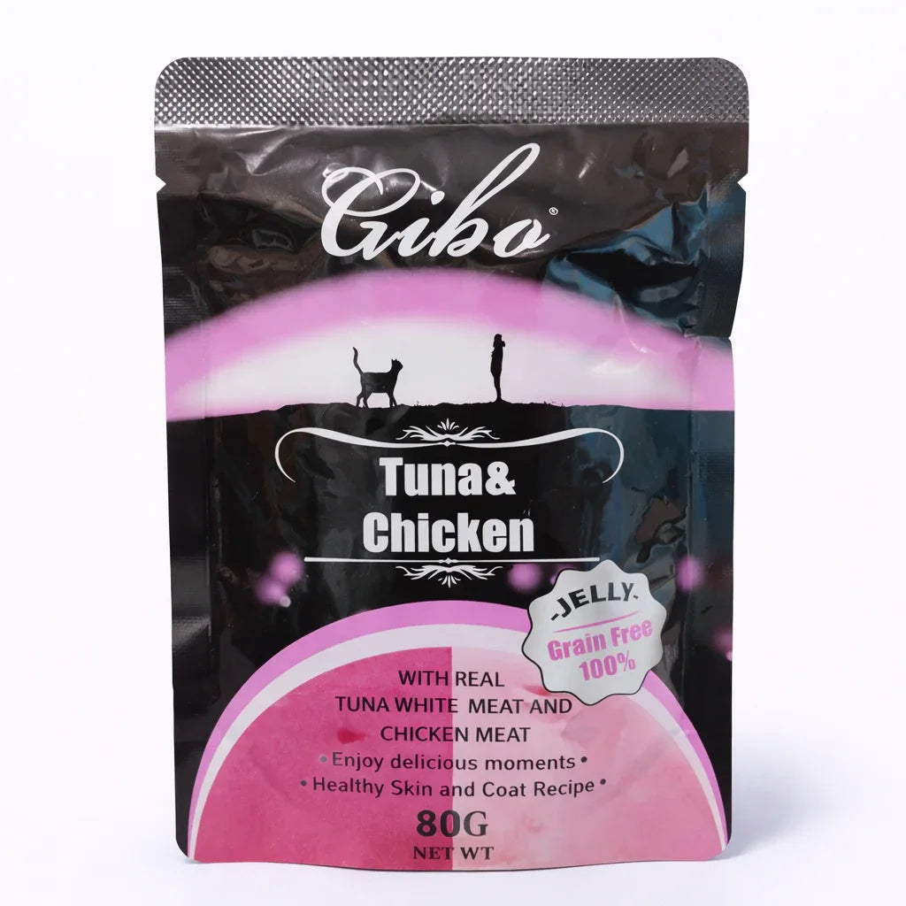 Gibo Tuna & Chicken Jelly Cat Wet Food 80g (Grain Free)