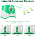 Automatic Dog Ball Launcher, Dog Ball Thrower with 15 Mini Tennis Balls Sizing 2 Inch and Mesh Bag,  Dog Toys Tennis Ball Launcher for Small Dogs with 3 Distance Settings