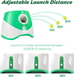 Automatic Dog Ball Launcher, Dog Ball Thrower with 15 Mini Tennis Balls Sizing 2 Inch and Mesh Bag,  Dog Toys Tennis Ball Launcher for Small Dogs with 3 Distance Settings