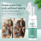 Nexolla Paw Cleaner, Pet Paw Cleansing Foam with Silicone Cleaning Brush for Pets, Waterless Foam for Cleaning Feet Clean