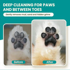 Pet Dog Paw Cleaner Foam, No-Rinse Formula with Soft Bristle Scrubber, Dog Paw Cleaner & Washer for Muddy Paws