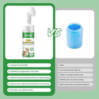Pet Dog Paw Cleaner Foam, No-Rinse Formula with Soft Bristle Scrubber, Dog Paw Cleaner & Washer for Muddy Paws