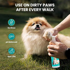 Pet Dog Paw Cleaner Foam, No-Rinse Formula with Soft Bristle Scrubber, Dog Paw Cleaner & Washer for Muddy Paws