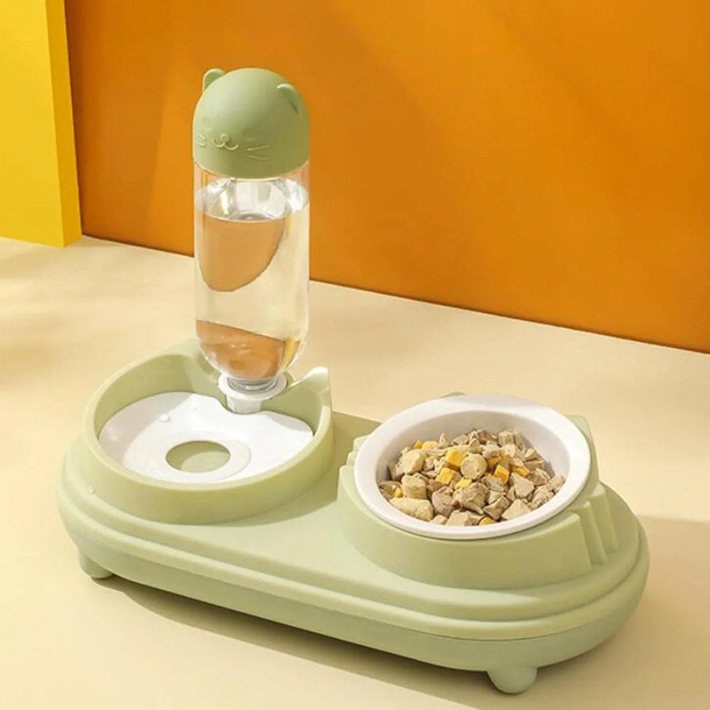Practical Tilted Cat Food Bowl Automatic Small Dog Water Dispenser Lightweight Drinking