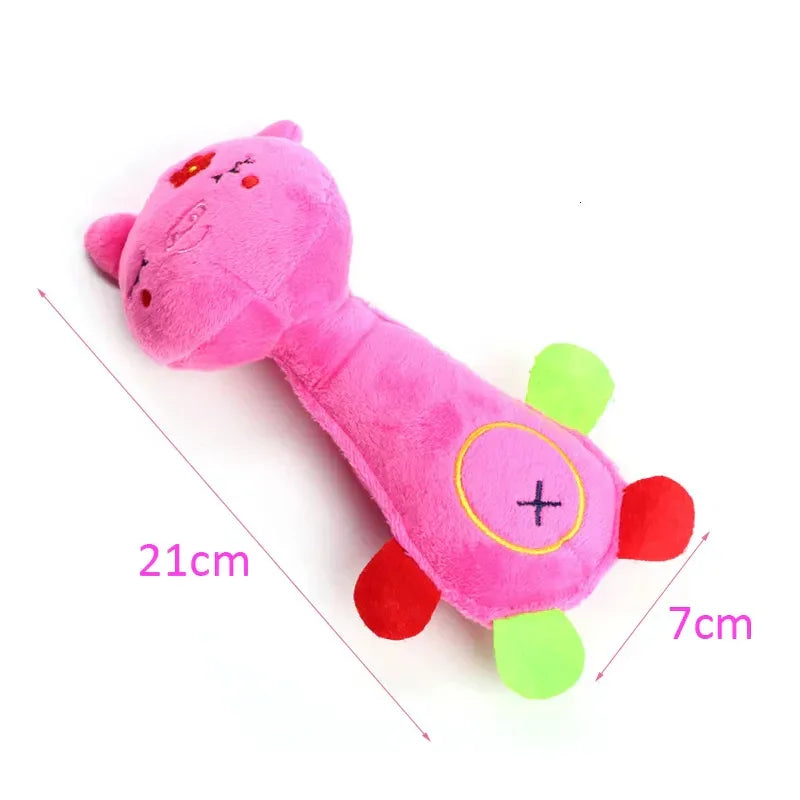 Cat Toys Chews Durable PET PLUSH TOY ANIMAL SHAPE WITH SKIKY FOR SMALL DOGS Puppy