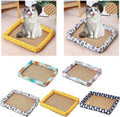 Summer Pet Cooling Mat, Natural Rattan Pet Bed Mat, Pet Cooler, Summer Linen Rattan Mat Nest, Woven Breathable Square Washable Bed with Edge for Dogs Cats