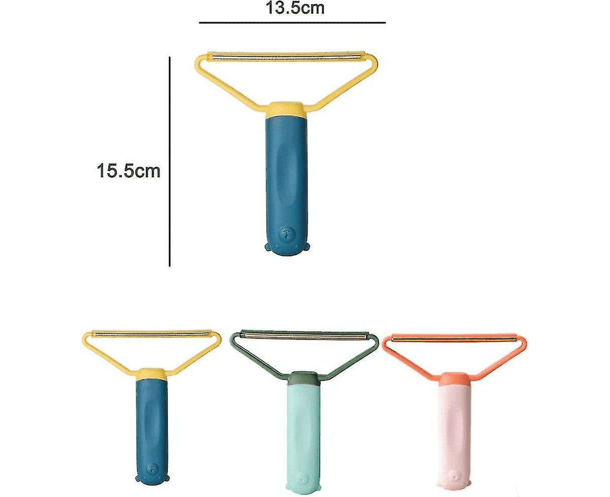 Pet grooming deshedding tool with ergonomic handle, 15.5cm length, available in multiple colors for dog and cat fur removal