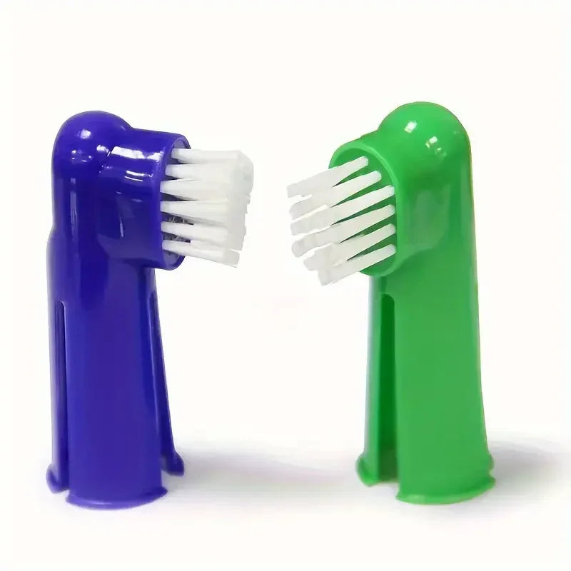 4 In 1 Cat Dog Toothpaste And Toothbrush Set For Pet - Venila Flavoured -Toothbrushes for Cat Kitten, Doggie Puppy Dental Care,