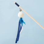 Toys for Pets New Style Blue Cat Teaser Stick Feather Interactive Cat Toys Interactive Movement Toy
