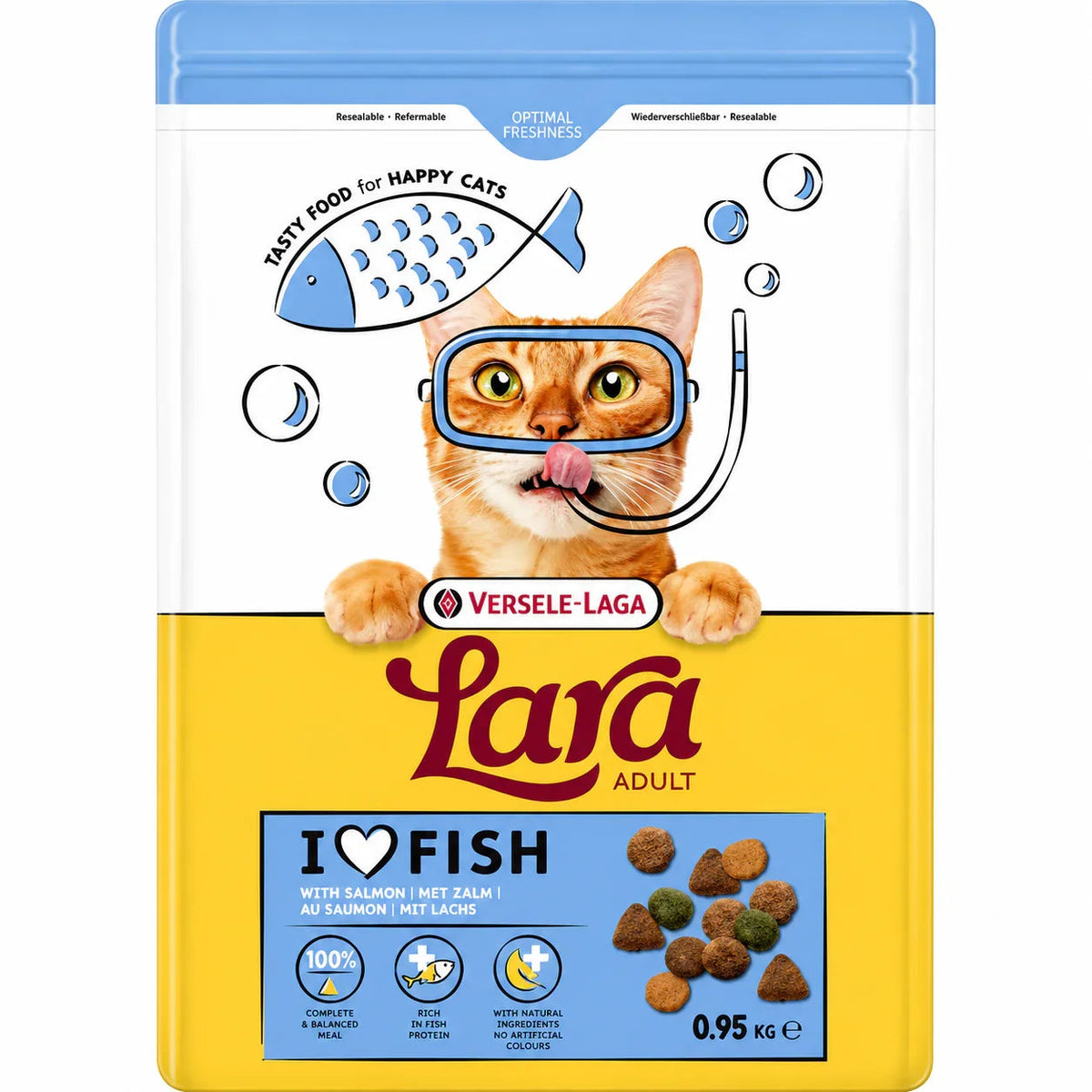 Versele Laga Lara Adult Dry Cat Food Fish with Salmon 950g