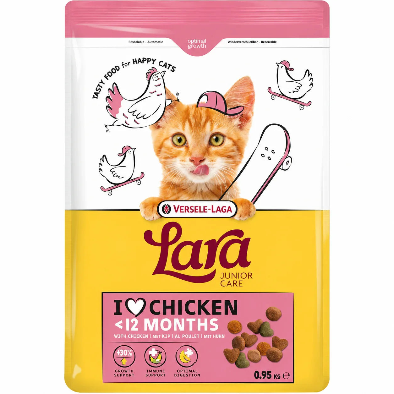 Versele Laga Lara Junior Care Dry Cat Food with Chicken 950g