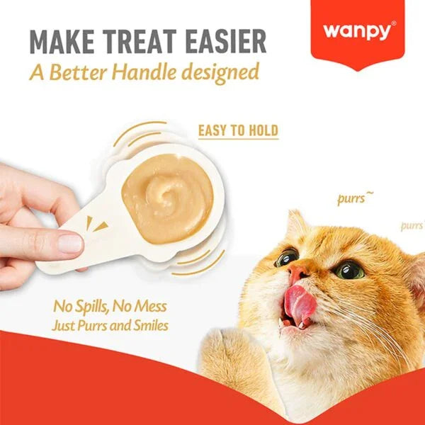 Wanpy Lickable Creamy Spoon Cat Treat Chicken 16gm 1pcs