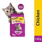 Whiskas Adult Dry Cat Food Chicken Flavour 1.2kg