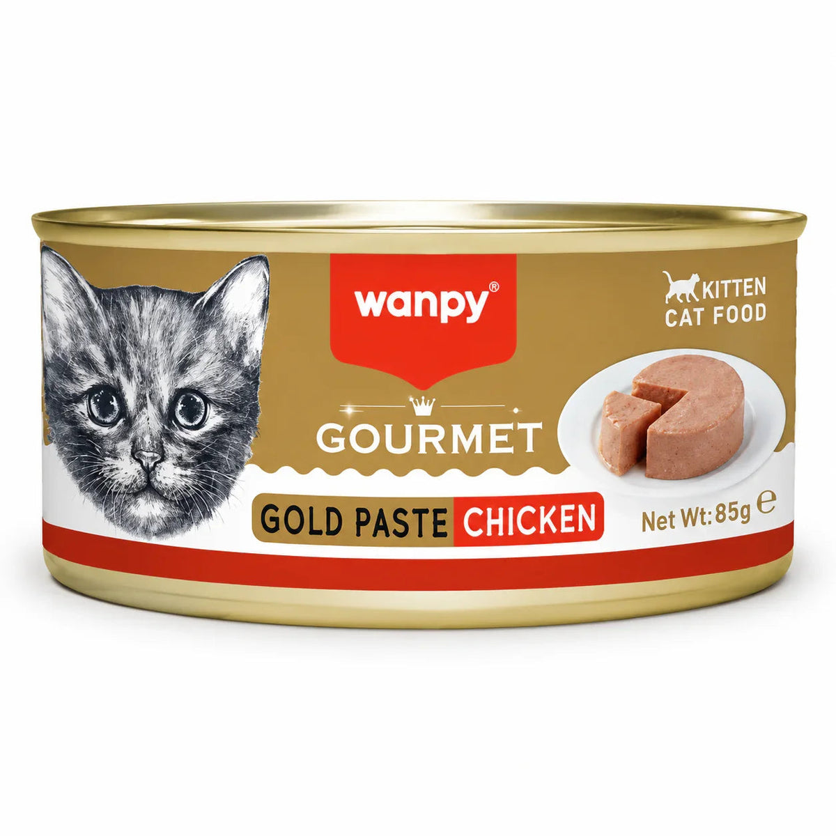 Wanpy Gourmet Gold Paste Can Kitten Chicken 85g
