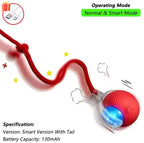 Cat Interactive Ball Cat Toy, Automatic Rolling Ball with Tail, Rechargeable Smart Pet Interactive Toy, Intelligent cat and mouse gam, No Warranty
