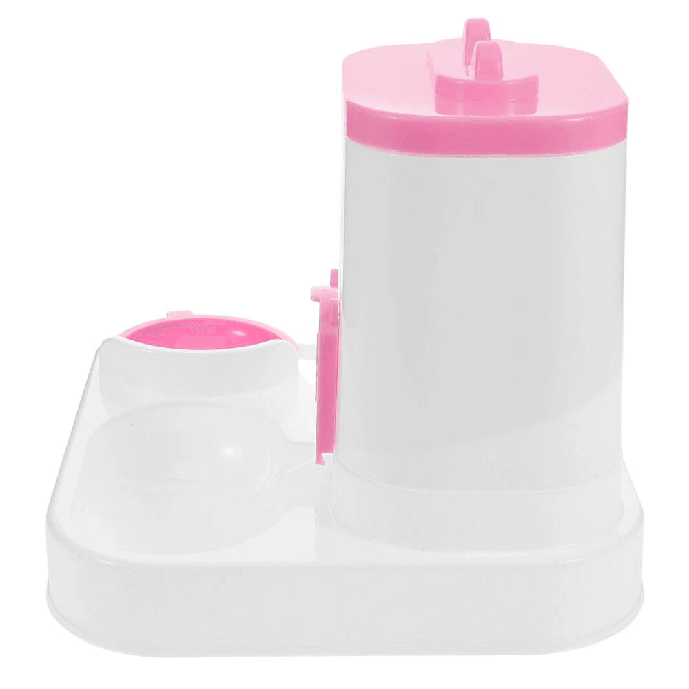Convenient Cat Water Fountain With Food Bowl Automatic Pet Water and Food Feeder, Food Bowl, Without Battery