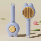 Cute bunny-shaped pet grooming brush with bamboo bristles, ideal for gentle pet care and grooming essentials.
