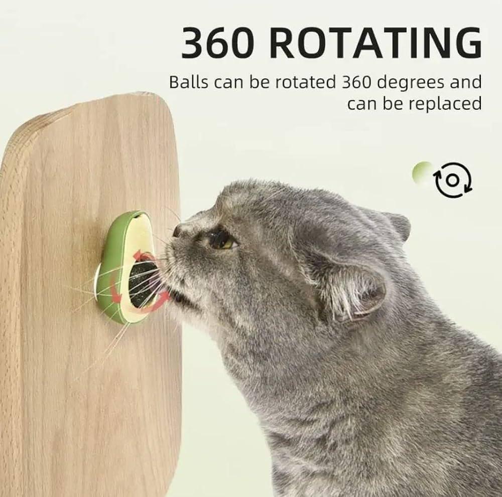 Avocado Catnip Wall Ball Cat Toys Catnip Edible Licking Balls Snack Healthy Rotatable Treats Toys Kitten Supplies Teeth Cleaning - Hello Pets BD