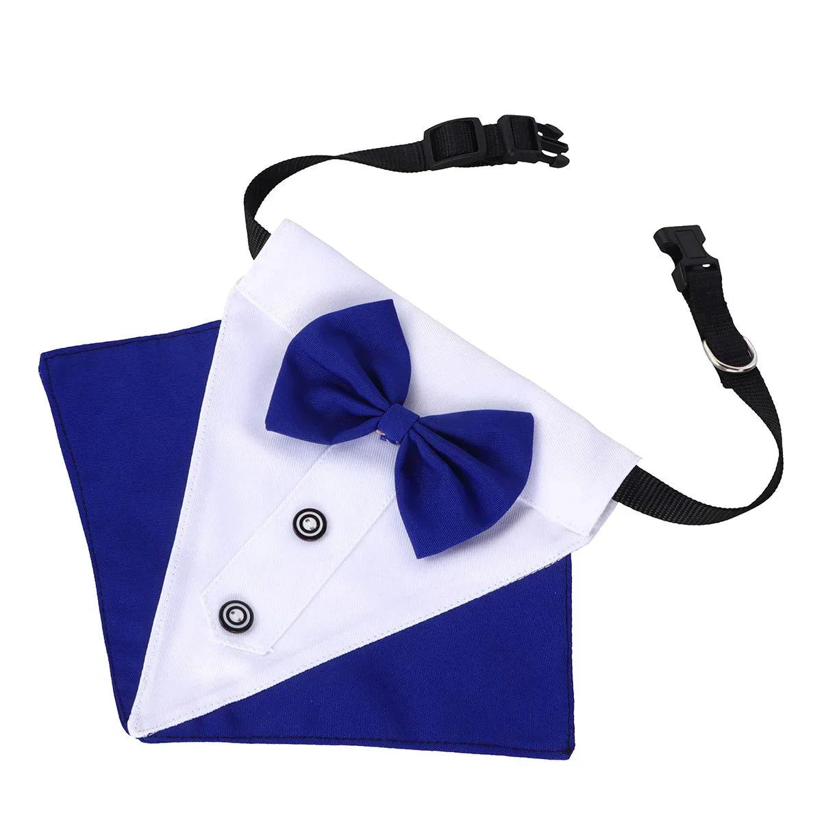Large Size Dog Wedding Bandana Collar with Bow Tie,Adjustable Dog Valentines Tuxedo,Dog Birthday Party Wedding Attire for Small Medium Large Dogs