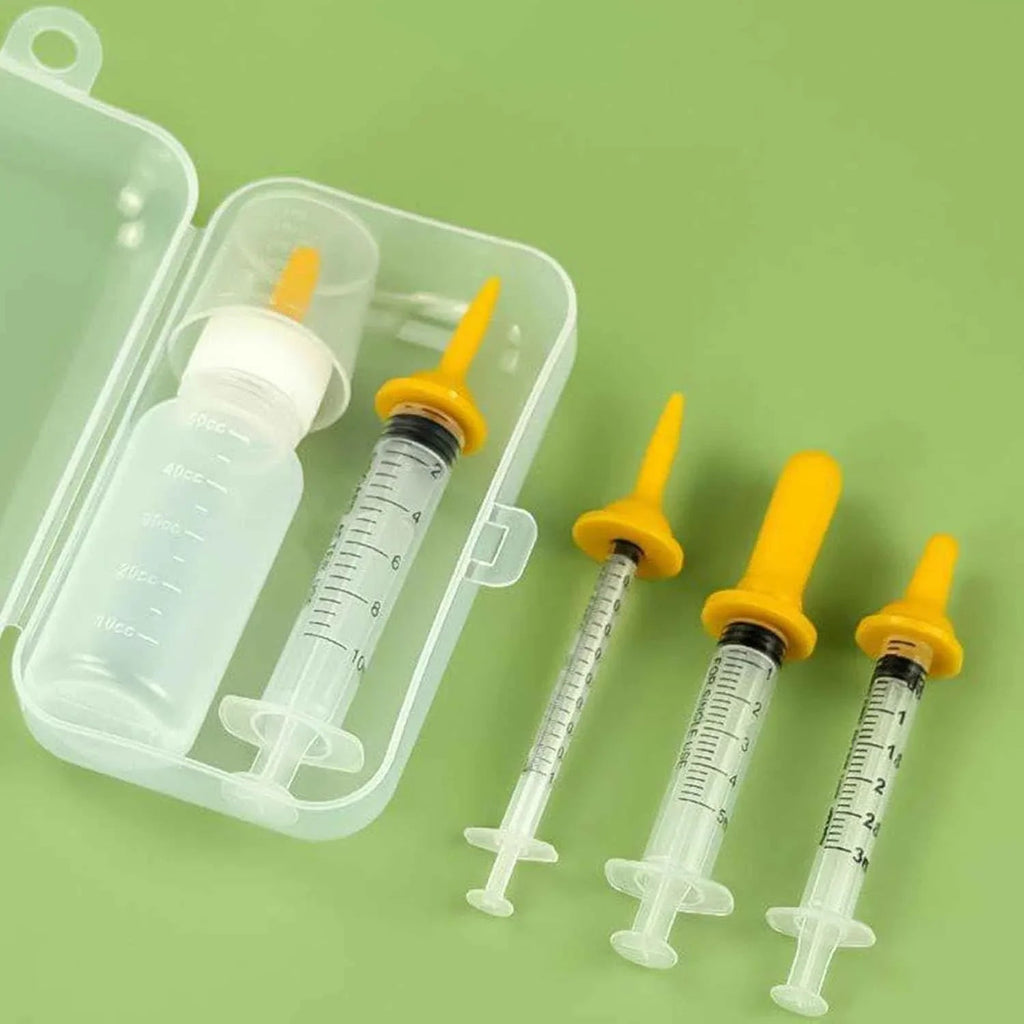 10 Pack Feeding Bottle and Feeding Syringe with nipple for Puppy Kitten Squirrel Newborn Pets Slow Feeder