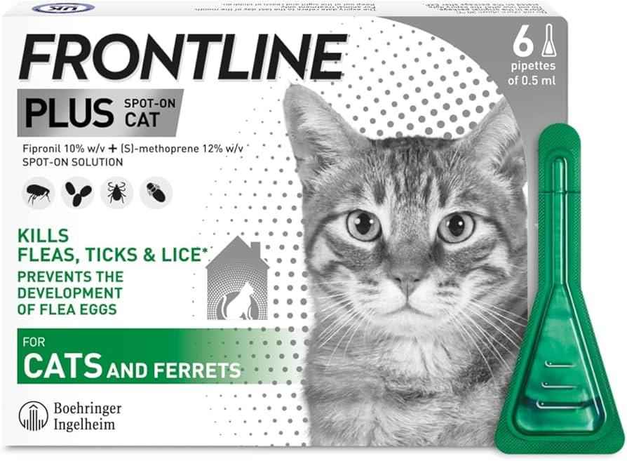 FRONTLINE Plus Spot On for Cats - Flea and Tick Protection- 1 Pipette