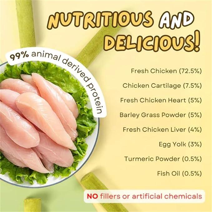 Nutritious pet food with 99% animal protein, fresh chicken, and no artificial fillers or chemicals