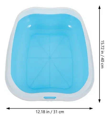 Portable Open-Top Kitten Litter Tray (Up to 4 Months) – Stain Resistant, 41cm