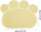 Frogued Kitten Mat Soft Leak-Proof Fine Workmanship Non-Slip Easy to Clean Less Waste Cloth Claw Shape Cat Litter Pad for Indoor Pet Litter Mat