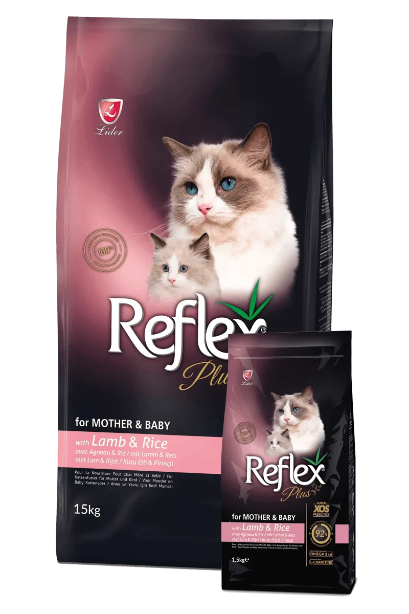 Reflex Plus Mother & Baby Adult Dry Cat Food with Lamb & Rice 1.5kg