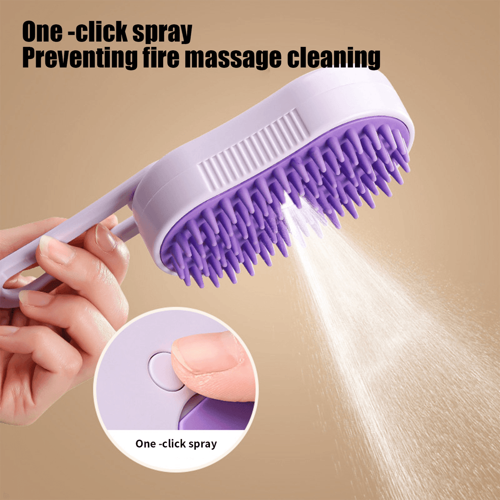 Pet Water Brush, 3 In 1 Water Cat and Dog Brush, Steam Brush For Shedding, Rechargeable (No Warranty)