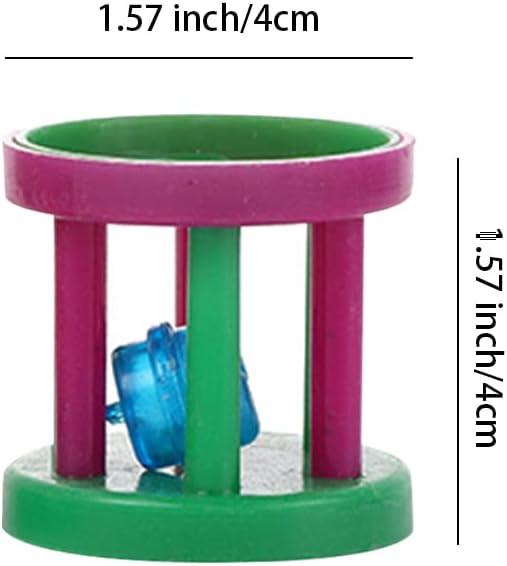 Cat Ball-Pet Ball Toy, Plastic Ringing Roller Toys, Cylinder Shape Teasing Toys for Pet Chasing Hunting Sport（Random Color)