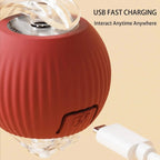 Cat Interactive Ball Cat Toy, Automatic Rolling Ball with Tail, Rechargeable Smart Pet Interactive Toy, Intelligent cat and mouse gam, No Warranty