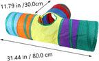 Cat Rattle Paper Tunnel Cat Folding Tunnel Toy Pet Crinkle Tunnel Play Tunnel Kitten Cat Playing Polyester Cotton